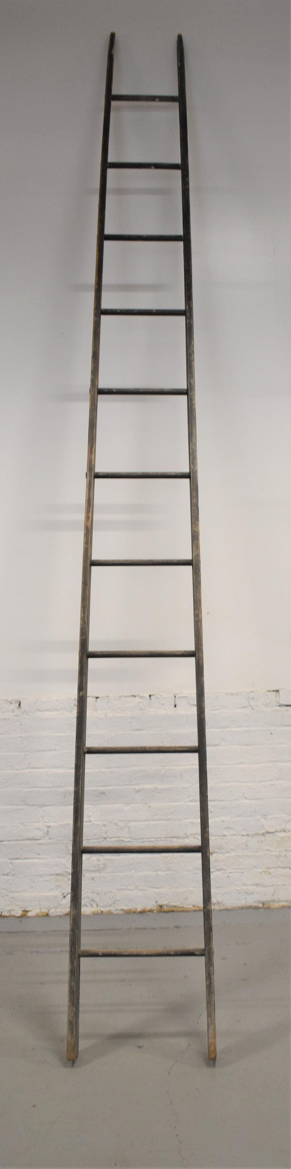 Long Painted Tapered Wooden Ladder (1 of 1)