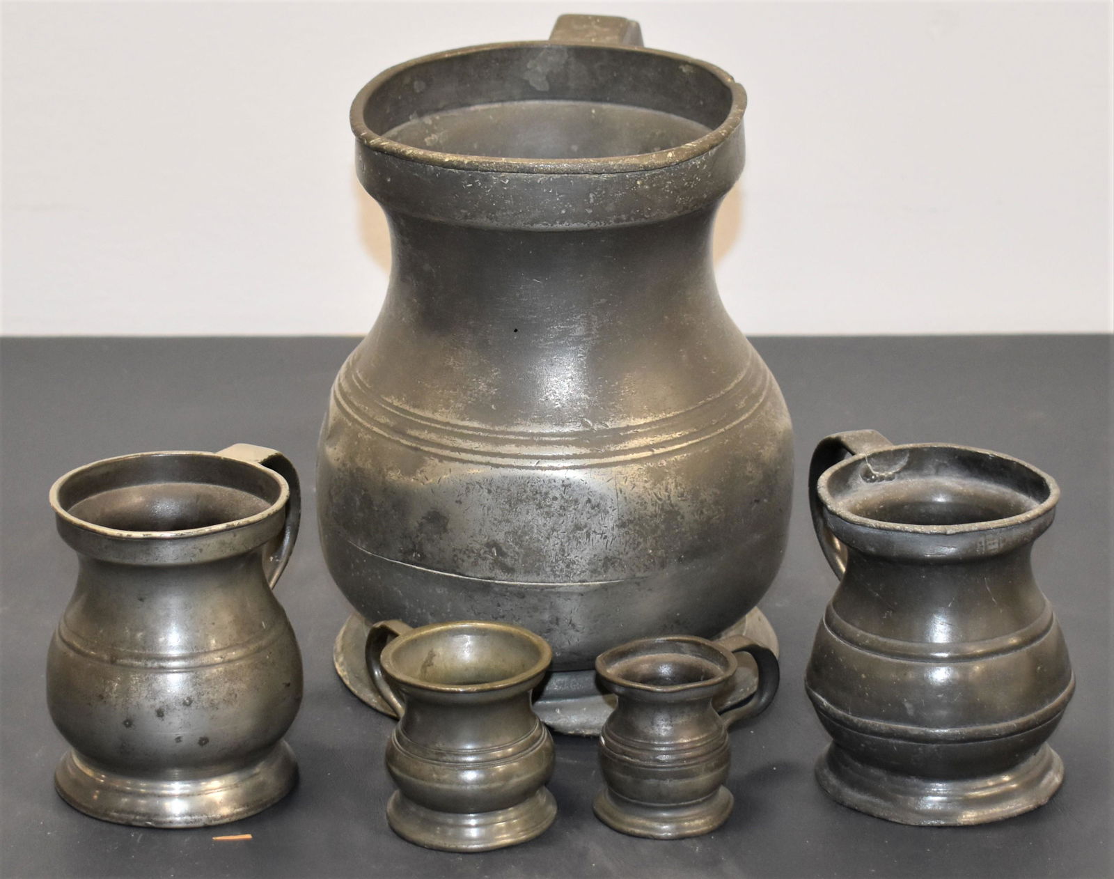 Lot (5) Early Pewter Measures (1 of 2)