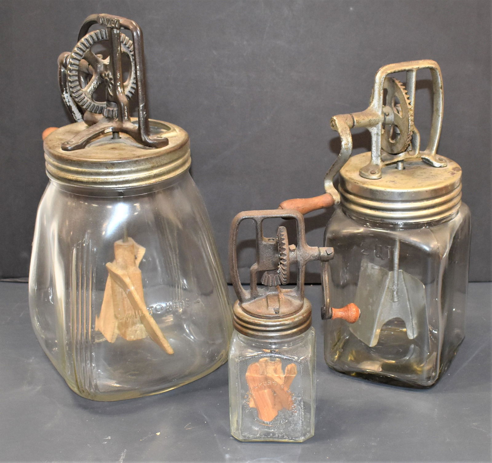 (3) Glass Butter Churns (1 of 11)