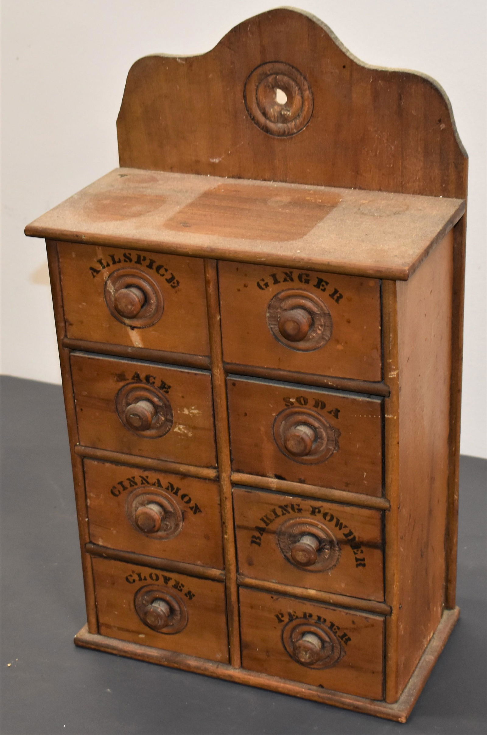 19th Century Wooden Hanging Spice Chest (1 of 2)