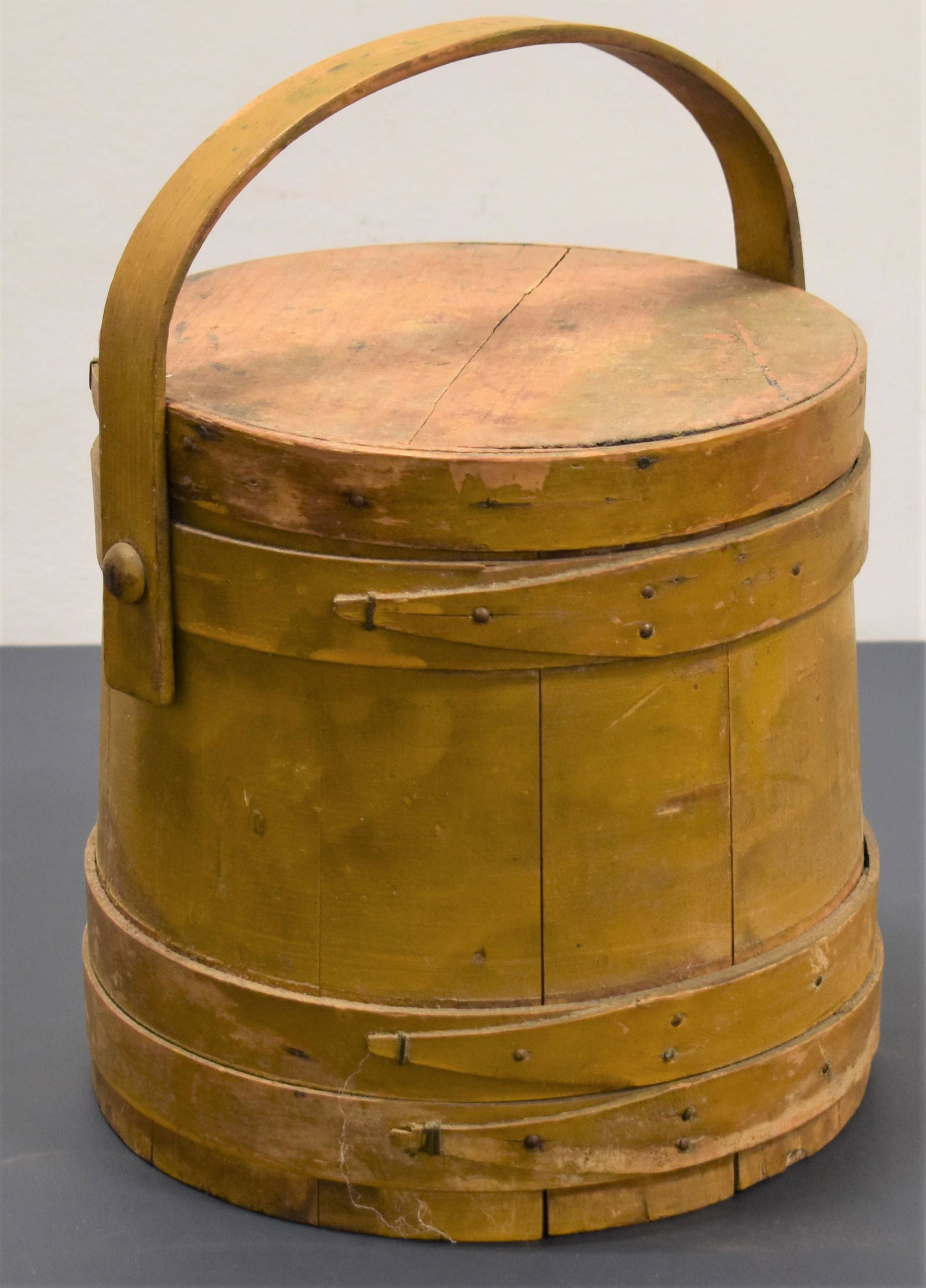 Painted Wooden Banded Firkin (1 of 3)