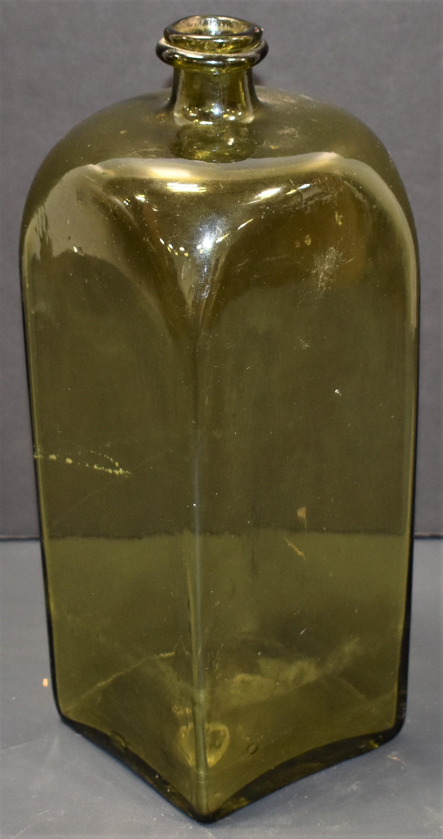 Large Square Blown Cased Gin Bottle (1 of 4)