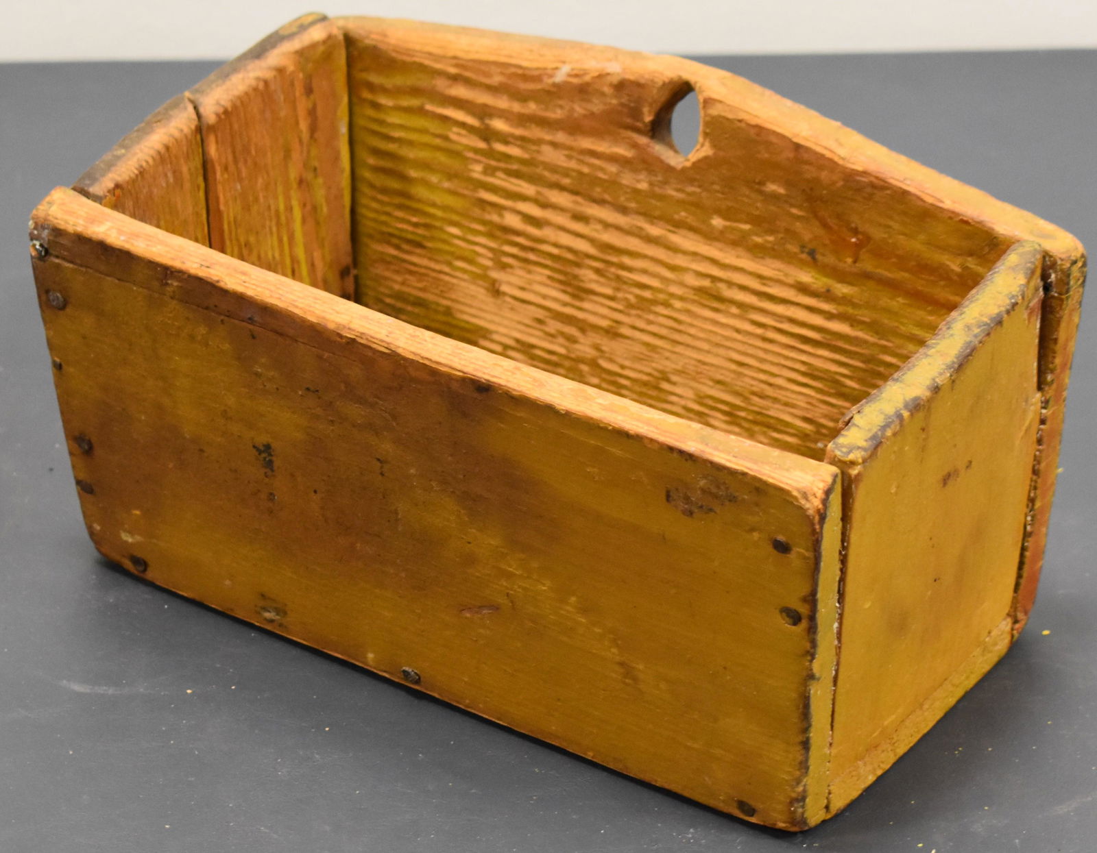 19th Century Painted Pine Wall Box (1 of 2)