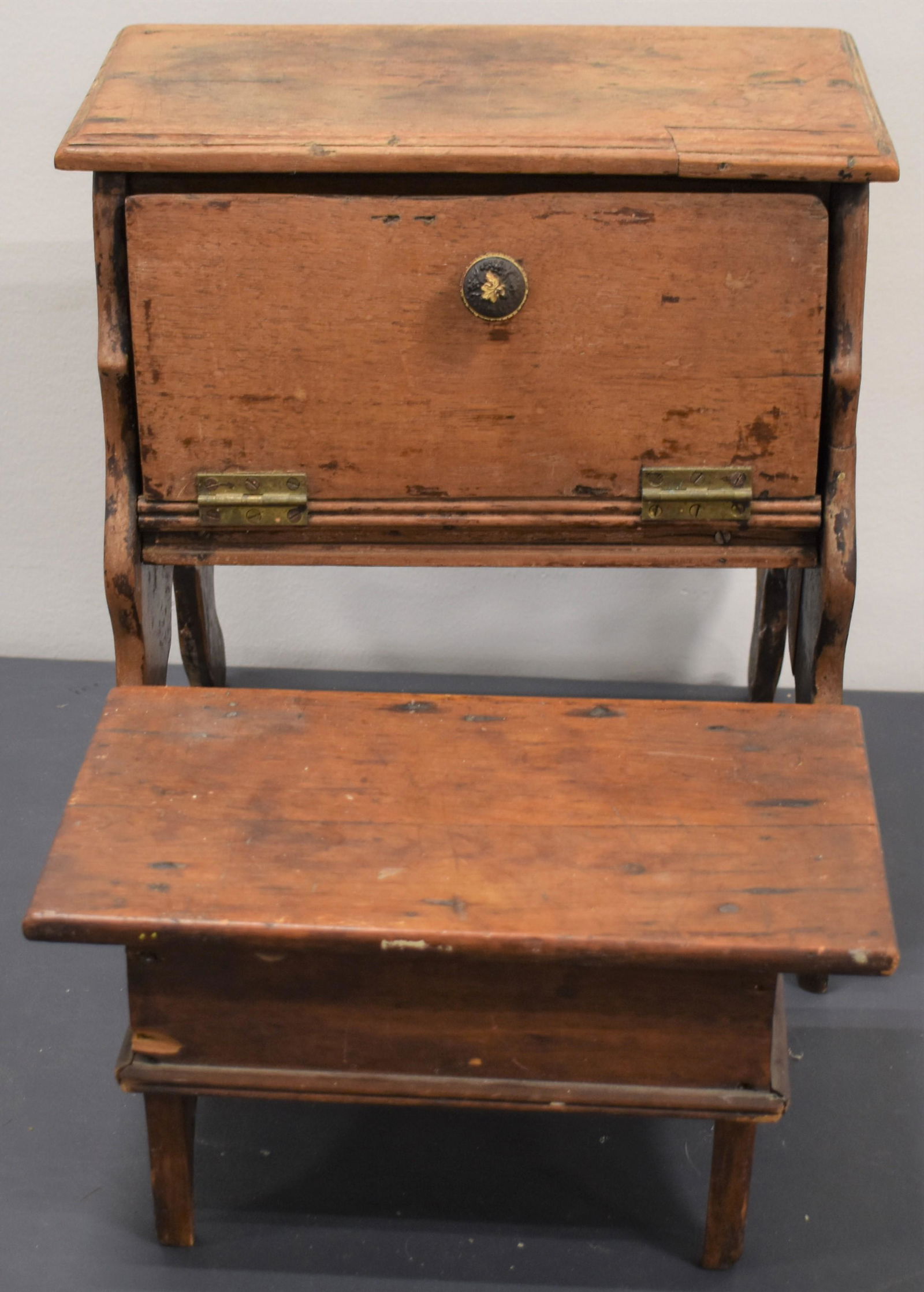 (2) 19th Century Pine Stools (1 of 2)