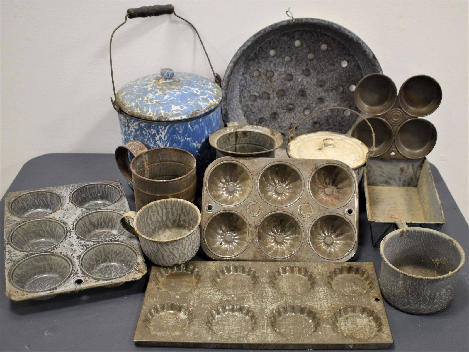 Vintage Kitchen Enamelware and Tinware (1 of 2)