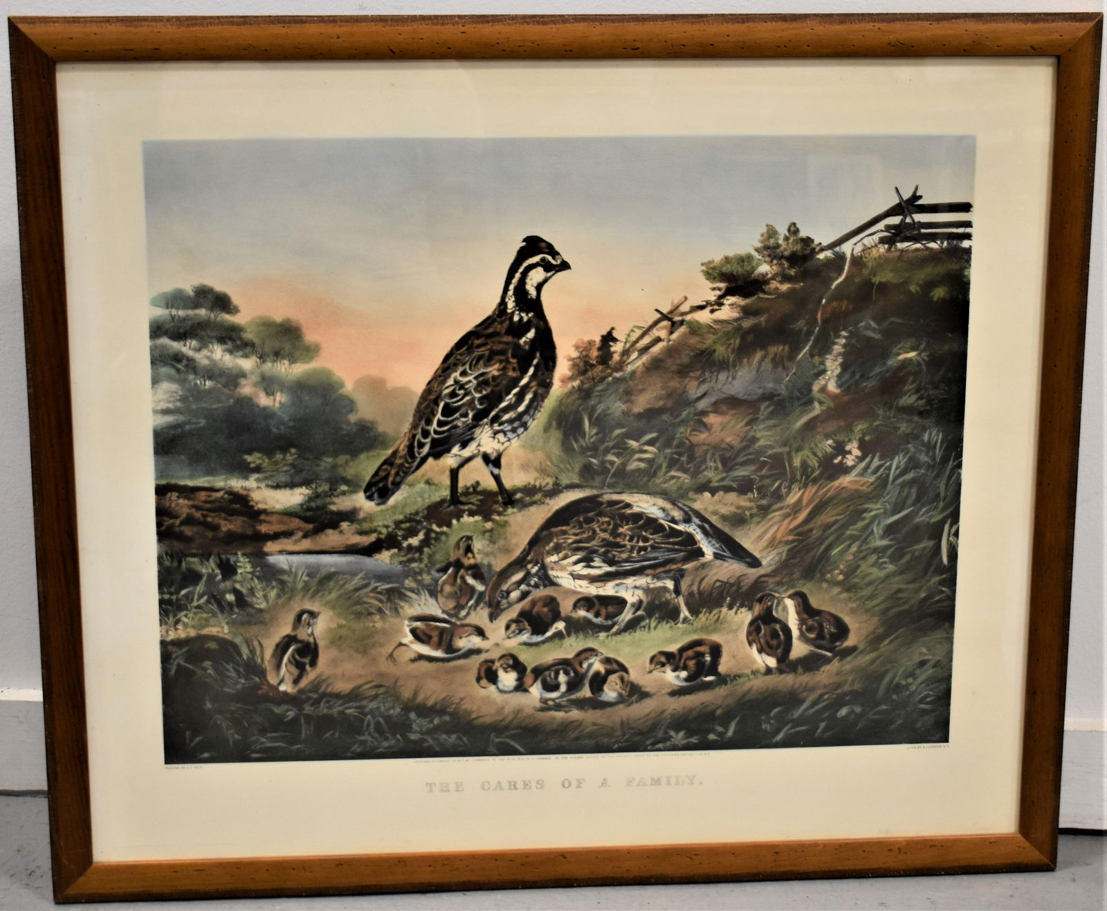 Currier and Ives Print Cares of A Family (1 of 4)