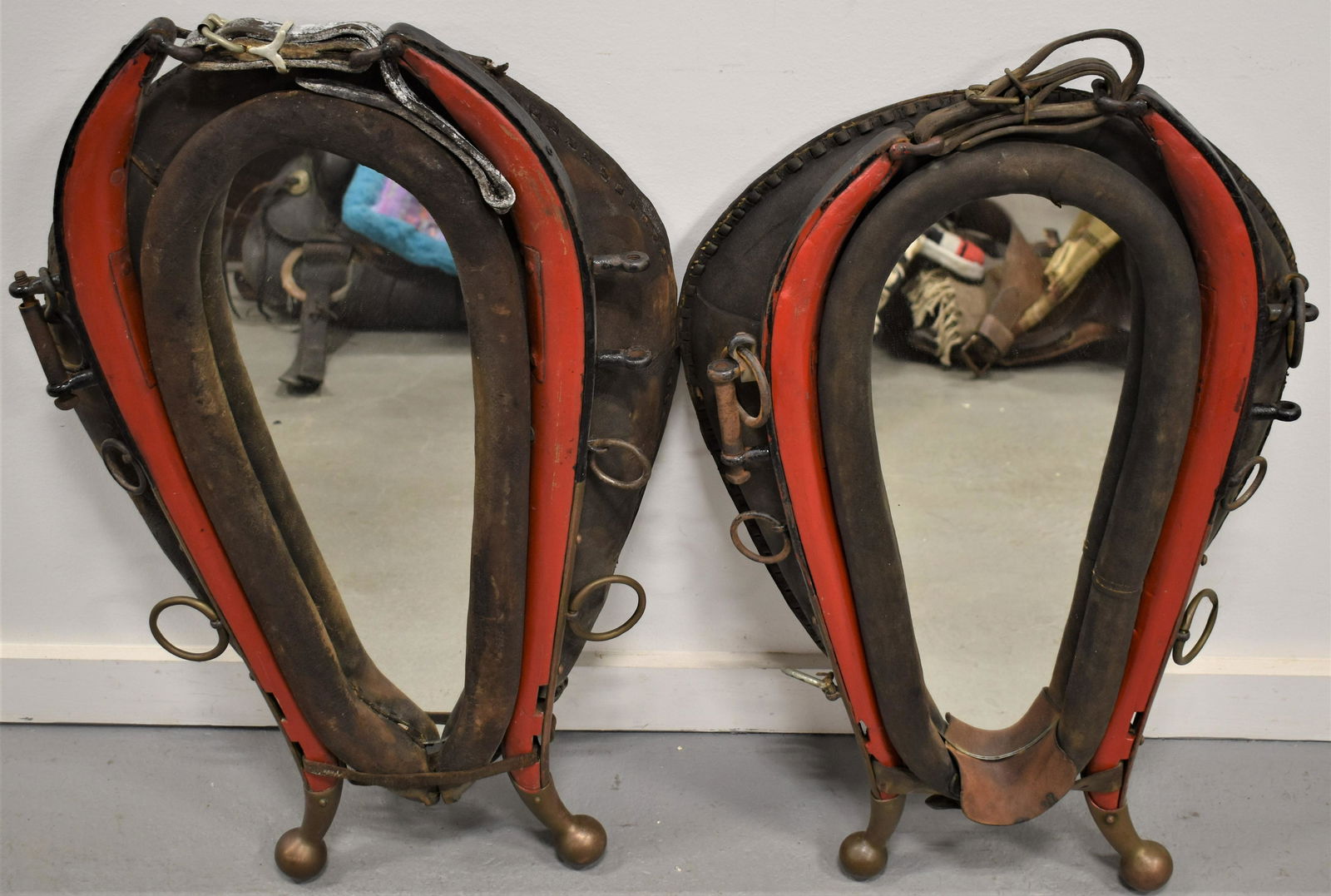 (2) Vintage Horse Collar Mirrors (1 of 2)