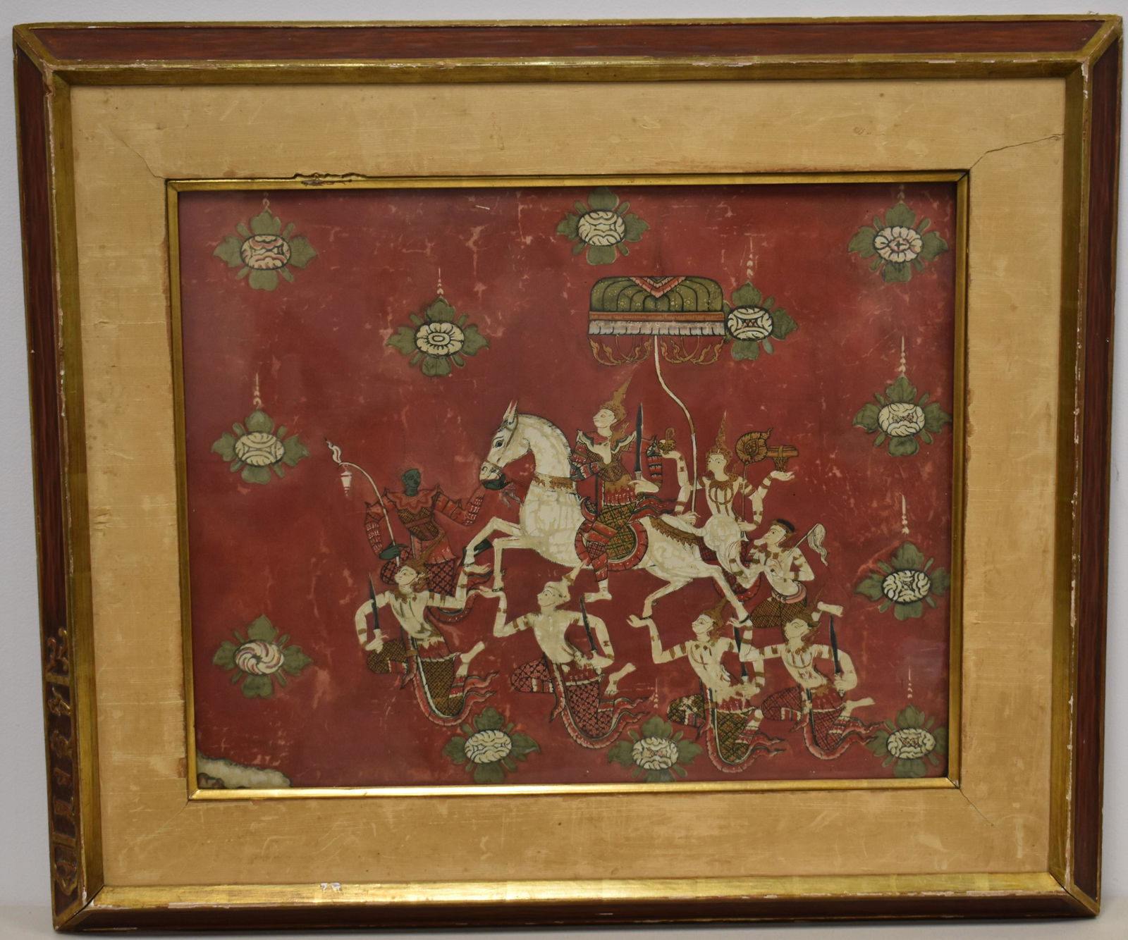 ASIAN PAINTING OF WARRIOR ON HORSEBACK (1 of 2)