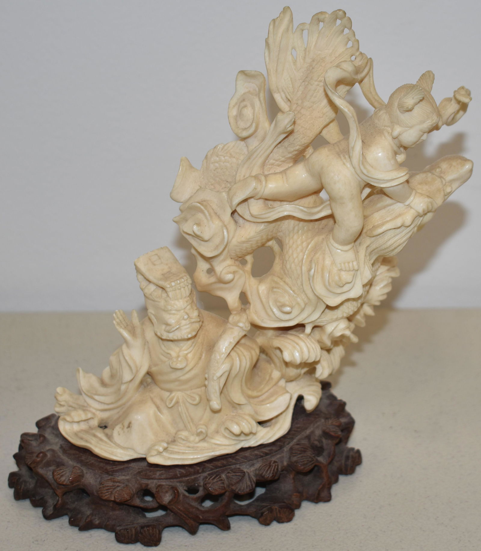 CHINESE CARVED FIGURAL GROUP (1 of 2)
