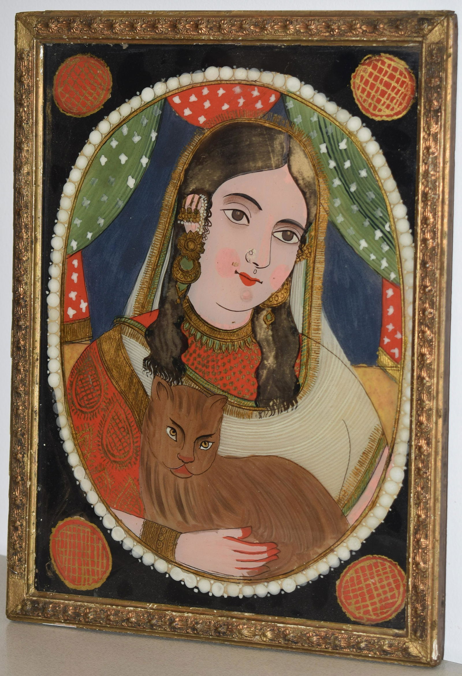 EARLY PERSIAN REVERSE ON GLASS PAINTING (1 of 1)