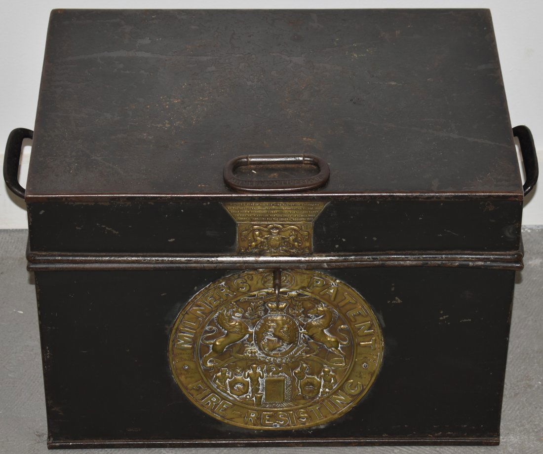 ENGLISH CAST IRON LOCK BOX (1 of 3)