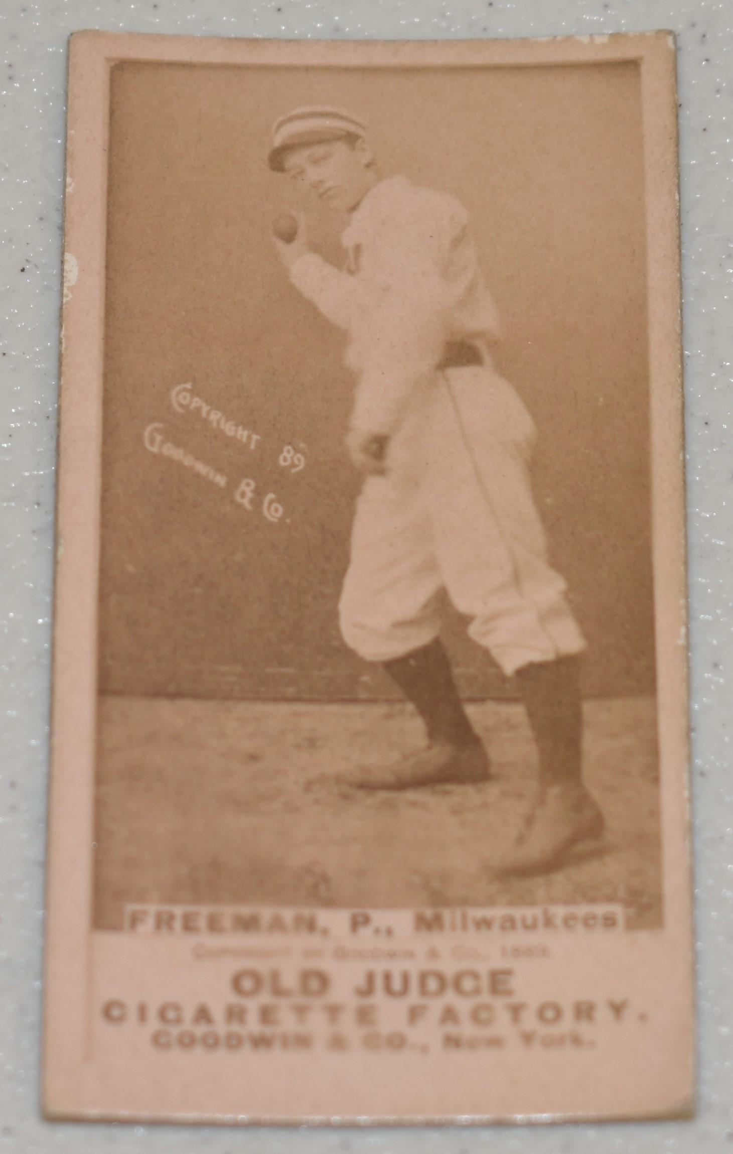 OLD JUDGE JULIE FREEMAN BASEBALL CARD (1 of 2)