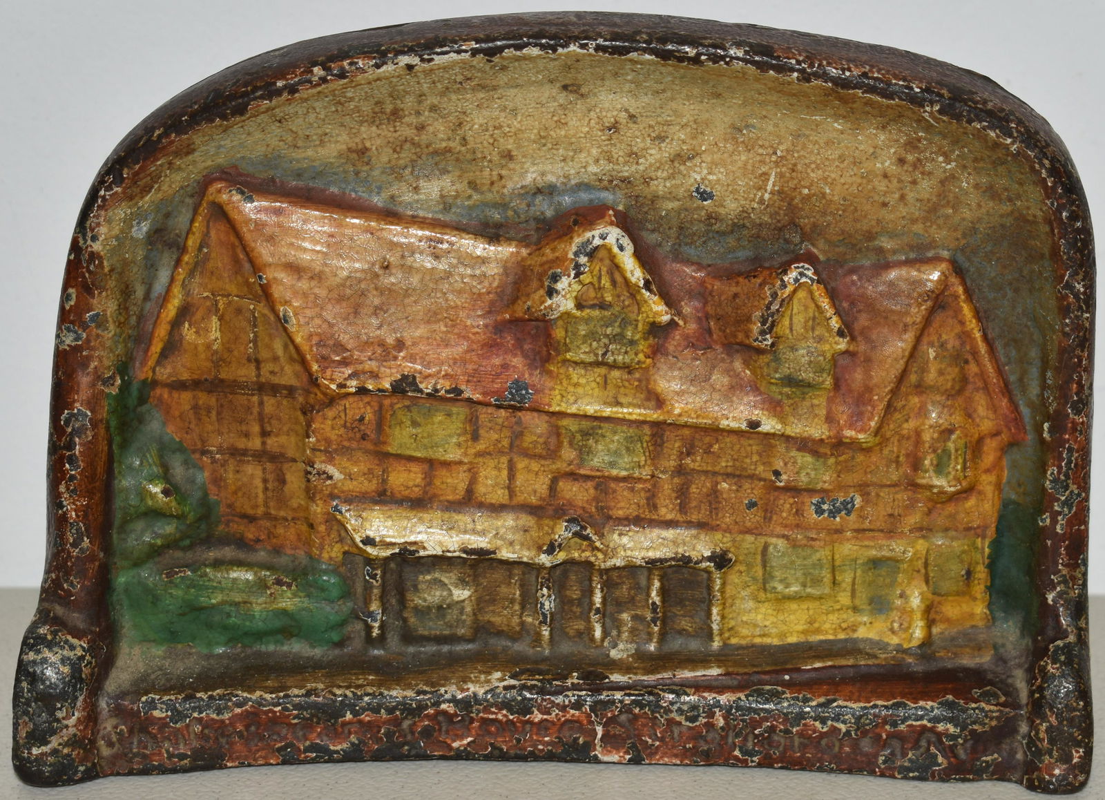 PAINTED CAST IRON DOORSTOP - SHAKESPEARE HOUSE (1 of 2)