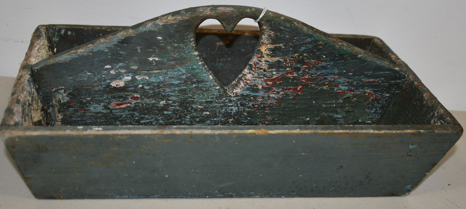 19TH CENT PAINTED CUTLERY TRAY (1 of 2)