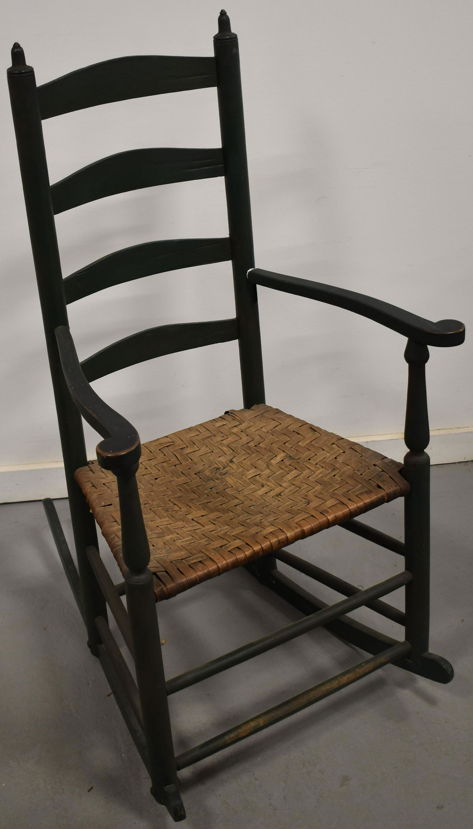 19TH CENT PAINTED SLAT BACK ROCKING CHAIR (1 of 1)