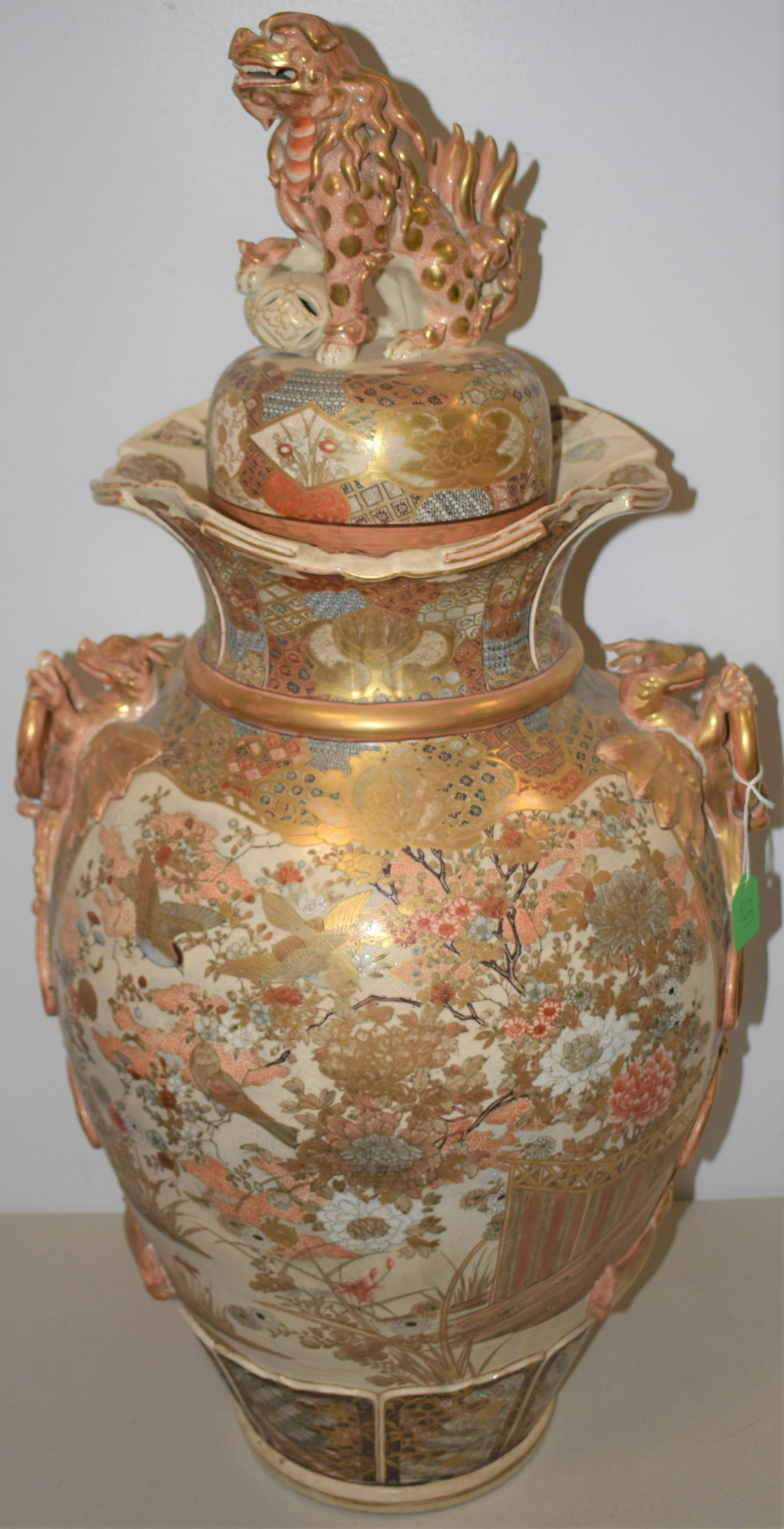 MONUMENTAL SATSUMA PALACE COVERED URN (1 of 6)