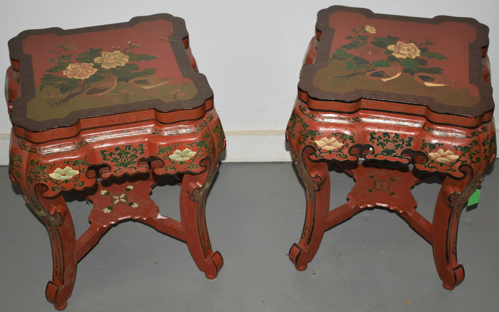 PR. VINTAGE CHINESE LACQUER SIDE TABLES (1 of 3)