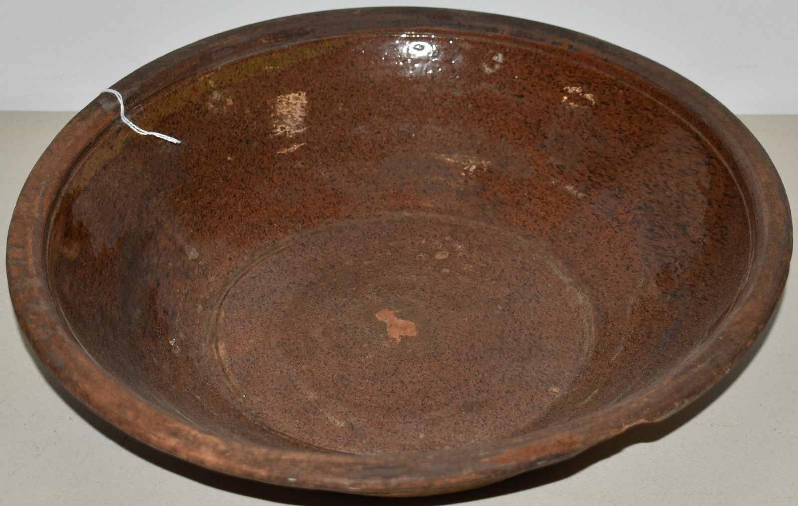 16 3/4" N.E. REDWARE MILK PAN (1 of 1)