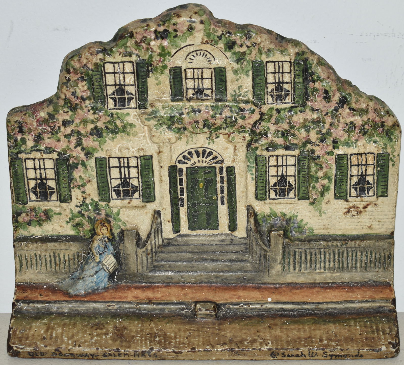 PAINTED CAST IRON NICHOLS HOUSE DOORSTOP (1 of 3)