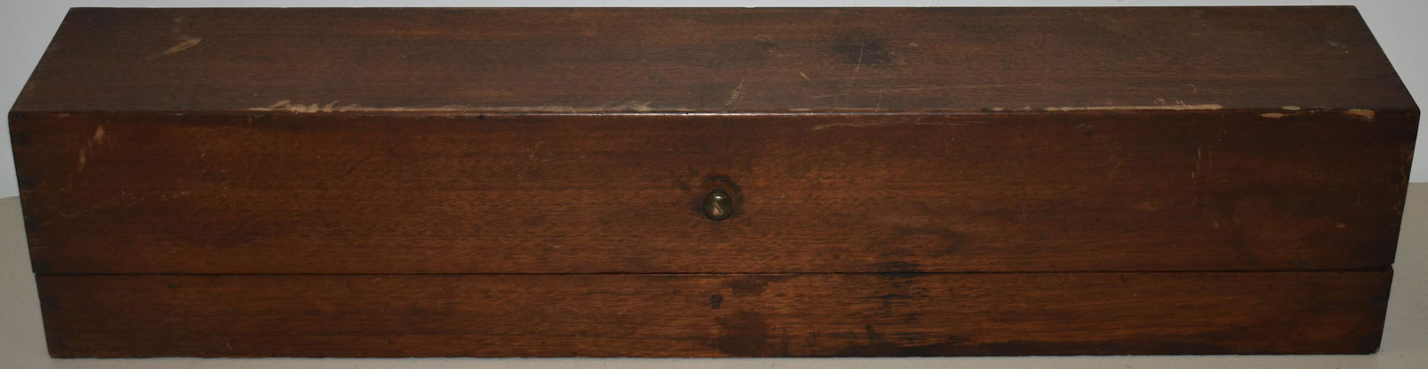 19TH CENT WALNUT SEED BOX (1 of 2)