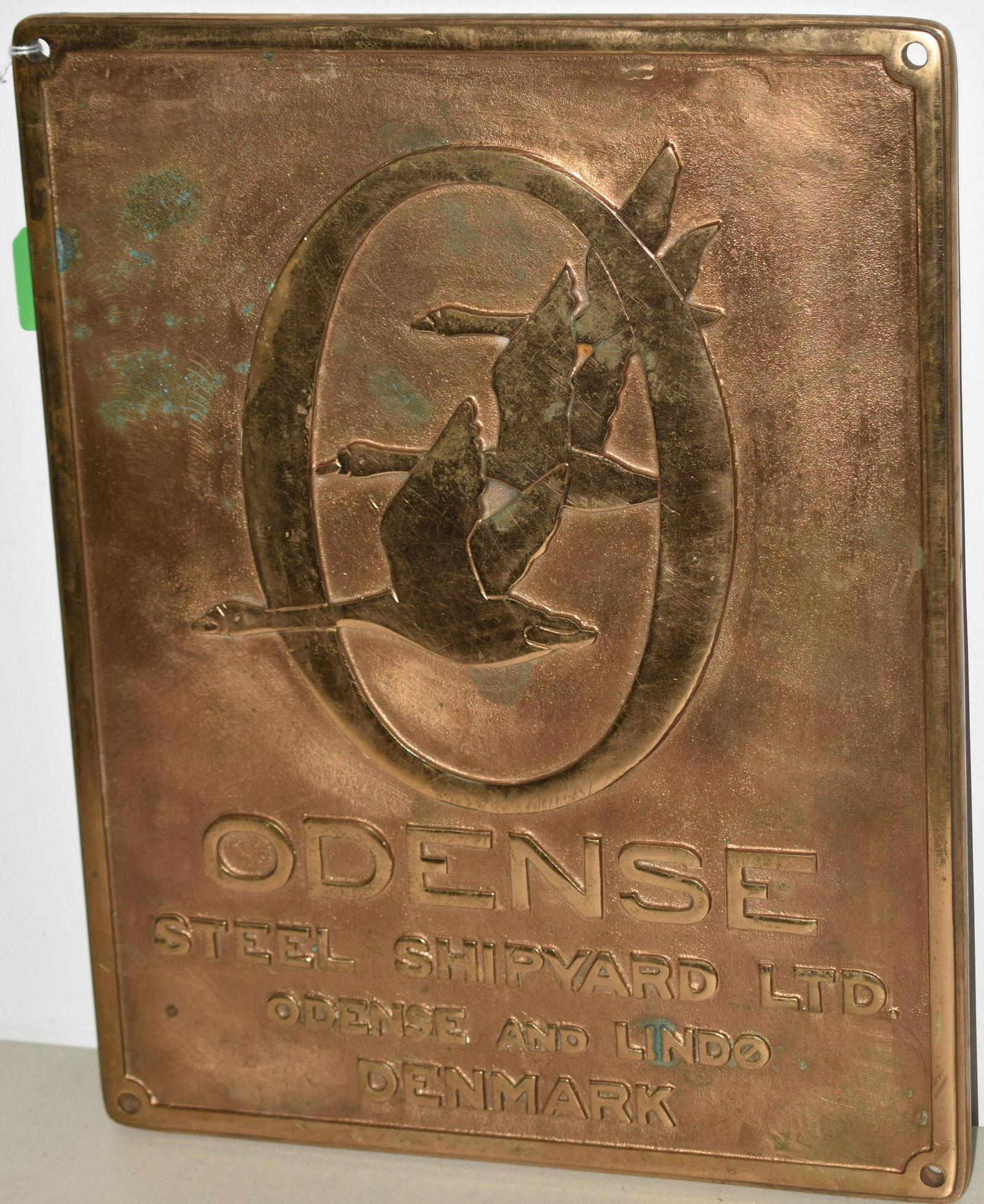 BRONZE ADVERTISING TRADE SIGN (1 of 2)