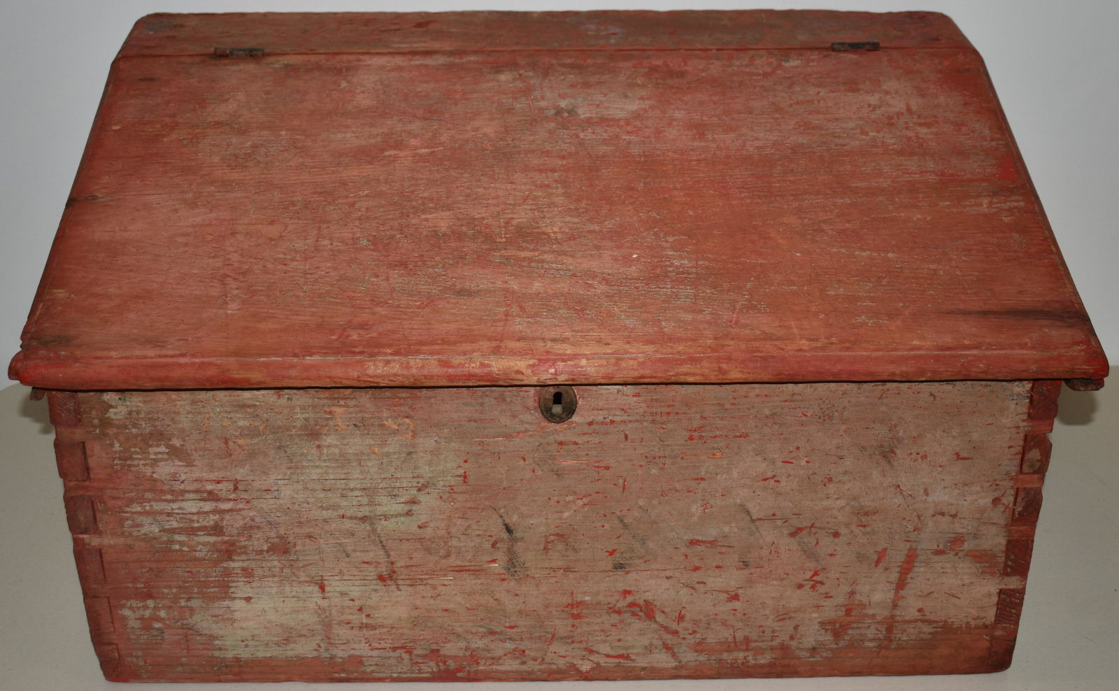 19TH CENT PAINTED COUNTER TOP SLANT TOP DESK (1 of 3)
