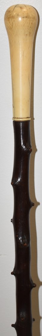 33 1/2" SWAGGER CANE W/ CARVED HANDLE (1 of 3)