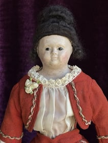 Antique French 21" Andréas Voit Papier Mache Glass Eyes Fashion Doll