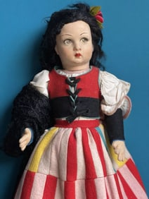 All Original Vintage Italian Lenci 14" Rita Lucia Felt Doll with Tag