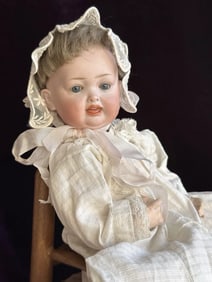 Rare Antique German 11.5" Kley Hahn 160 Open/Closed Mouth Bisque Head Baby Doll