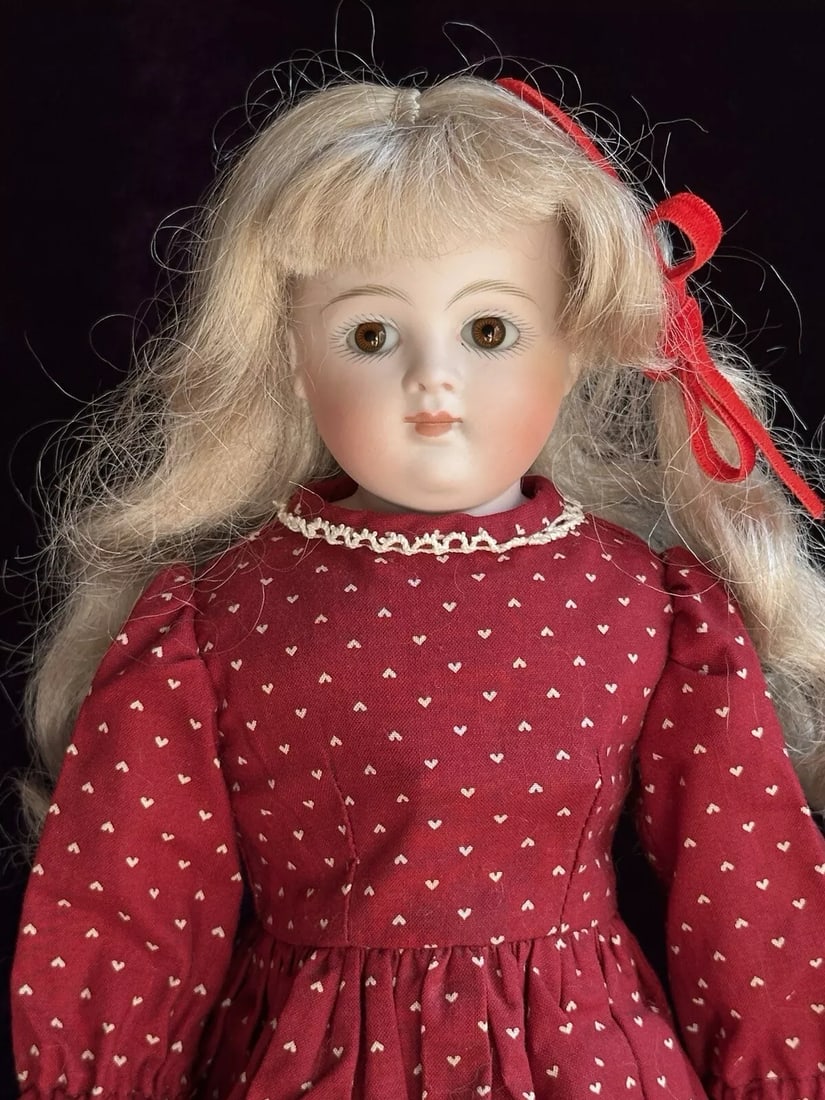 Rare Antique German 9” Gebruder Ohlaver Revalo Dep Molded Hair Character Doll: Hard to find adorable little girl! The head is free of damage. There are some small paint and mold defects that can be seen on the photos. The body is in poor condition and has some damage that is als