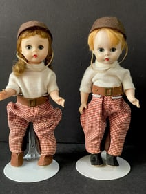 Original Vintage 1956 Madame Alexander 8" Kin Dolls Wendy & Bill “Rider" BKW