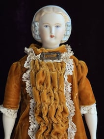 Vintage 16" Porcelain Victorian Reproduction of Parian Fashion Lady Doll