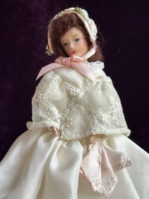 Vintage German 8" Marguerite Uebel German Wax Cloth Doll