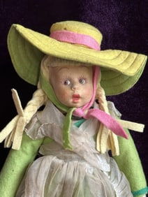 Vintage Italian 9" Lenci Mascotte Felt Cloth Doll with Tags