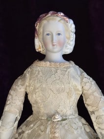 Rare Antique German 14.5" Alt Beck Gottschalck Empress Eugenie Parian China Doll