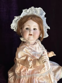 Large Antique German 23" Armand Marseille 990 Bisque Head Baby Doll