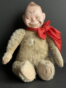 Rare Original Horsman 11" Composition Plush Billiken Jointed Toy Doll