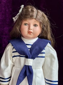 Antique German 15" Schildkröt and Kammer Reinhardt Celluloid Head Kid Body Doll