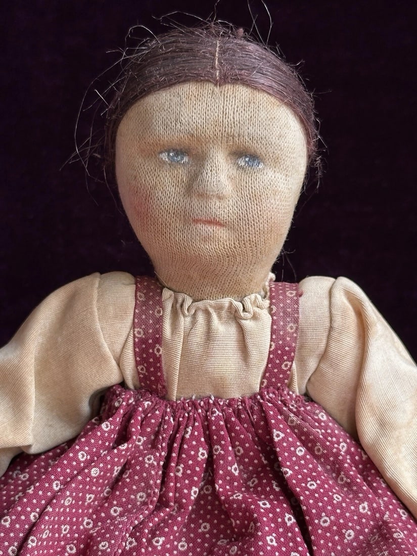 Antique Russian 10" Soviet Union Stockinette Tea Wormer Cloth Doll (1 of 5)