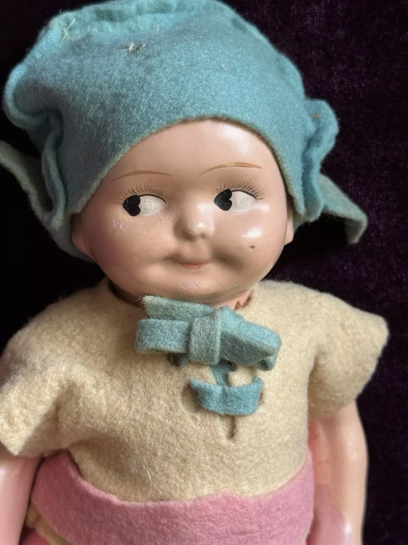 Antique Averill 10" Composition Cloth Dutch Boy Doll (1 of 6)