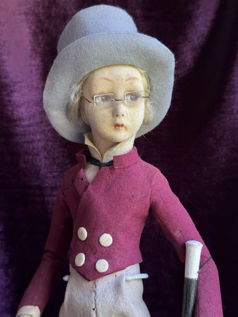 Vintage Italian Lenci Dandy Boudoir Charles Dickens Character Doll (1 of 4)