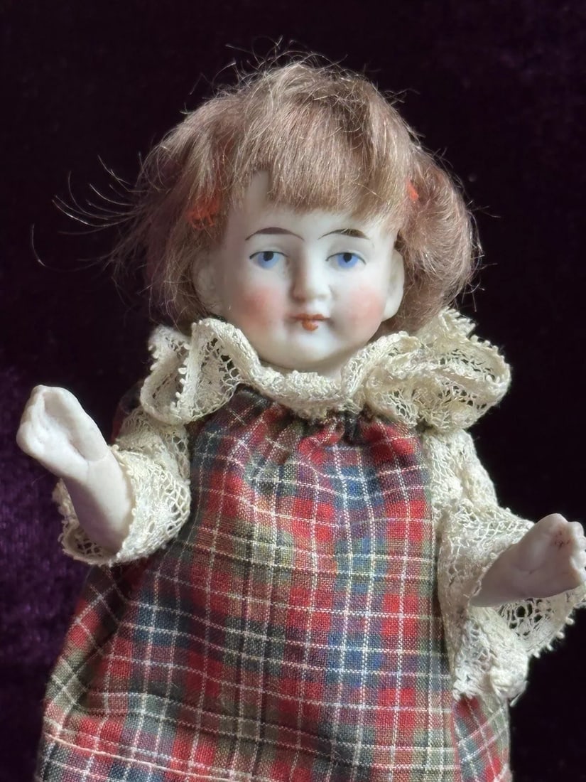 Antique German 5.25" All Bisque 8500 Miniature Dollhouse Mignonette Doll (1 of 5)