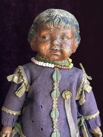 Antique Georgene Averill 14" Composition Native American Indian Doll