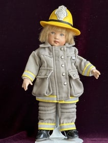 Collectible 7.5" Kish Vinyl Riley's World Firefighter DJ Doll LE 1000