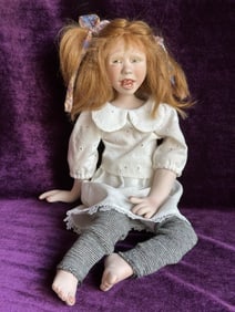 Collectible Porcelain 15" Artist Doll By Sandi McAslan LE 100