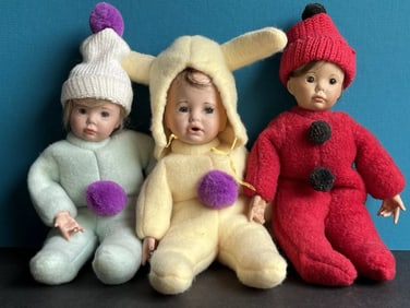 Lot of 3 Miniature Shay Baby Dolls Mold by Donna RuBert