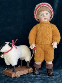 Porcelain Reproduction of Antique German Kammer Reinhardt 115 A Boy Doll