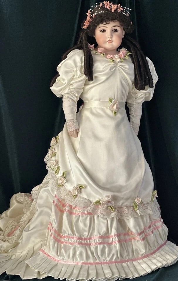 Antique 27" JDK Kestner Alphabet Series M Bisque Head/Shoulder Plate Doll (1 of 4)