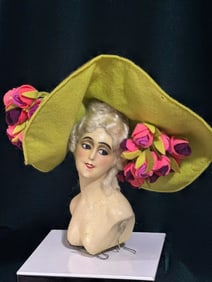 Antique 1930’s Art Nouveau Munzerlite Style Chalkware Boudoir Half Doll
